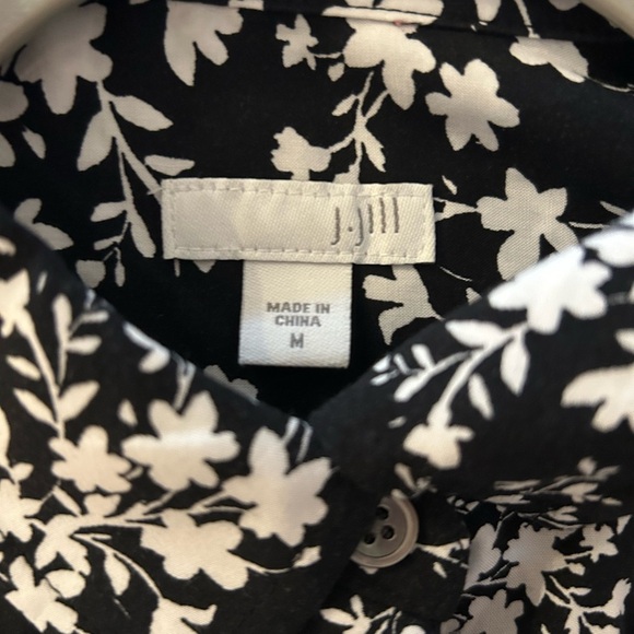 J. Jill Black and White Floral Button Dress - Picture 5 of 9